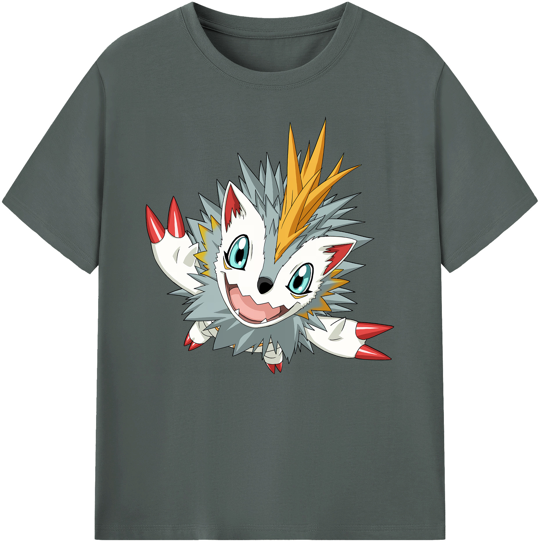 （画像用） Digimon デジタルモンスター/デジモン 綿100％ メンズ半袖Tシャツ｜肌触りやわらか＆通気性